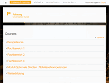 Tablet Screenshot of e-learning.folkwang-uni.de